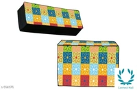  Colorful Non Woven Split AC Covers Vol 1 - Indoor-40inX 10in X 13in, Outdoor- 35inX 15inX 21in, Black, Non Wove, Printed,  Set1